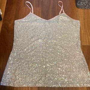 Im selling a light pink glittery tank top